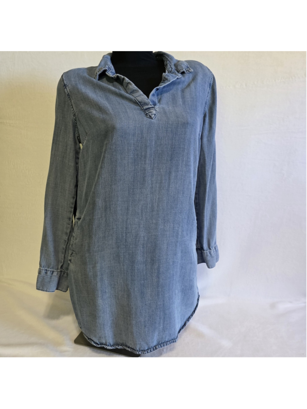 Denim Tunic Dress Coastal Boho Normcore XS Velvet Heart Midi